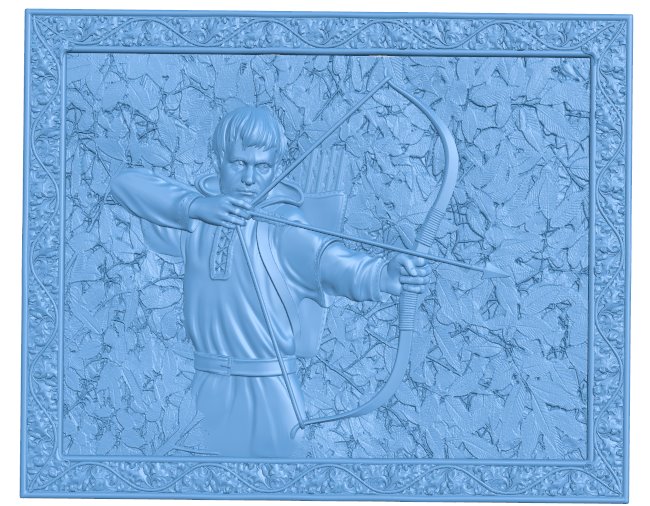 Robin Hood T0007093 download free stl files 3d model for CNC wood carving