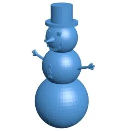 Simple Snowman B010013 file Obj or Stl free download 3D Model for CNC and 3d printer