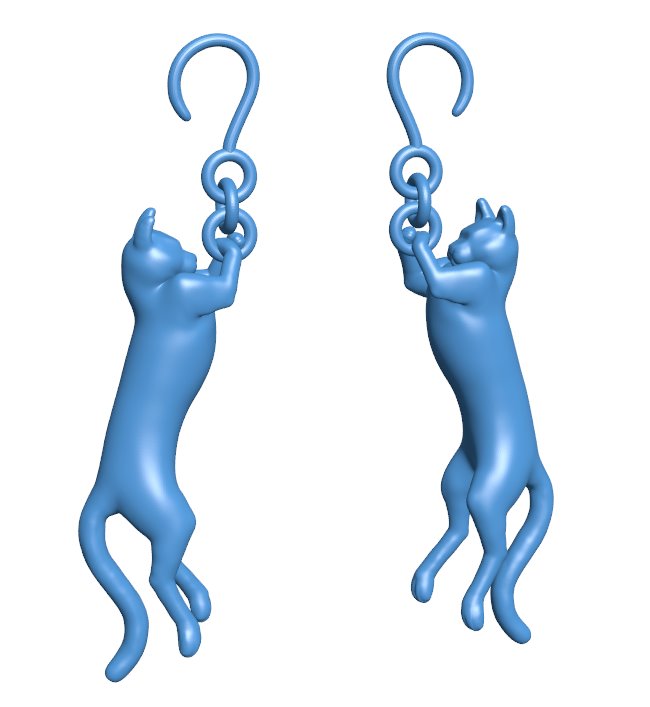 Cat earing B010417 file Obj or Stl free download 3D Model for CNC and 3d printer