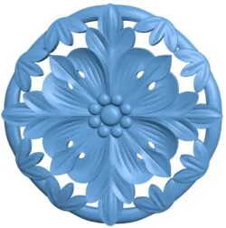 Flower pattern T0007233 download free stl files 3d model for CNC wood carving