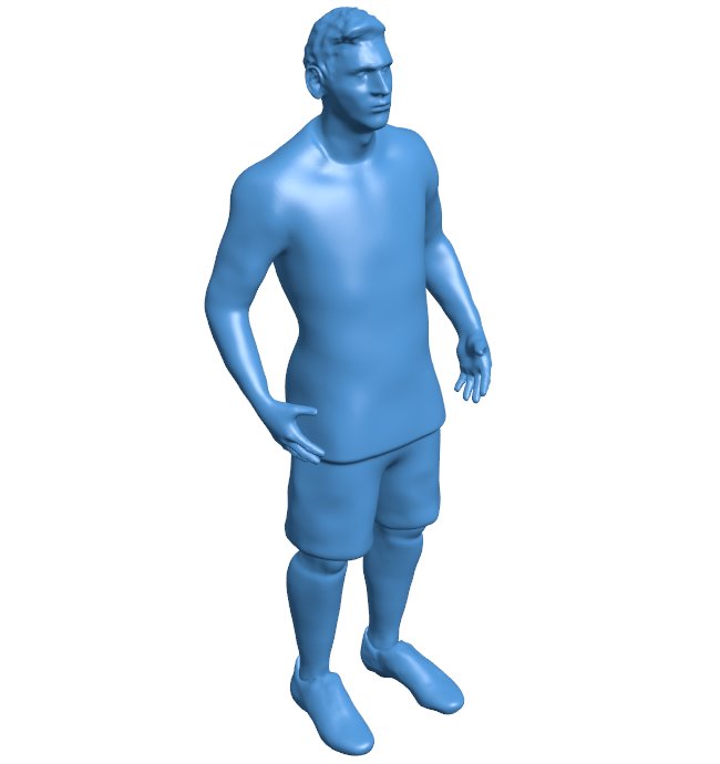 Messi B010272 file Obj or Stl free download 3D Model for CNC and 3d printer