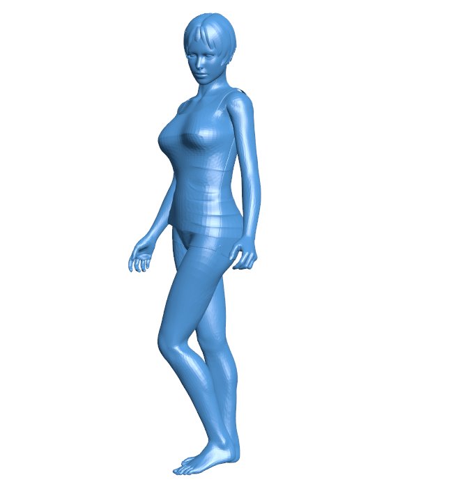 Women B010380 file Obj or Stl free download 3D Model for CNC and 3d printer