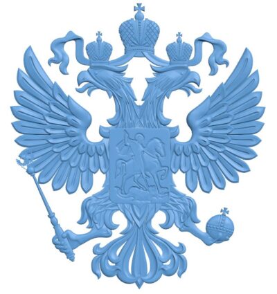 Coat of arms of Russia T0008310 download free stl files 3d model for CNC wood carving