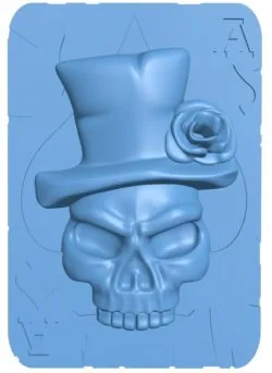 Death card T0008227 download free stl files 3d model for CNC wood carving