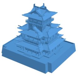 Japanese mansion B010643 3d model file for 3d printer