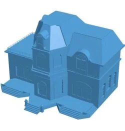 Mansion house B010679 3d model file for 3d printer