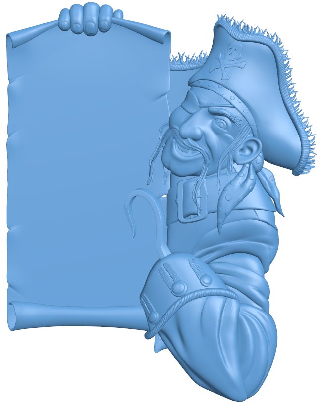 Menu from a pirate T0008133 download free stl files 3d model for CNC wood carving