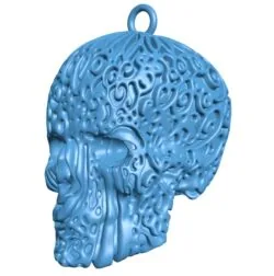 Skull keychain B010669 3d model file for 3d printer