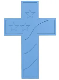 American cross T0008983 download free stl files 3d model for CNC wood carving