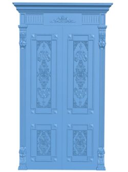 Door pattern T0008951 download free stl files 3d model for CNC wood carving