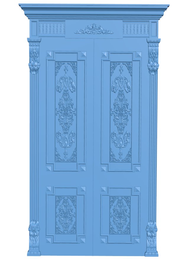 Door pattern T0008951 download free stl files 3d model for CNC wood carving