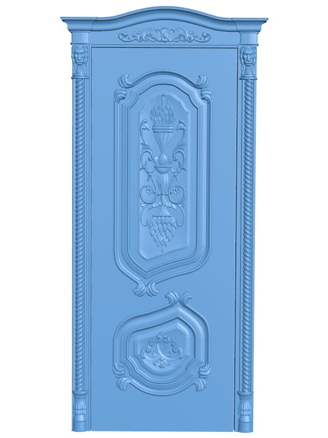 Door pattern T0008952 download free stl files 3d model for CNC wood carving