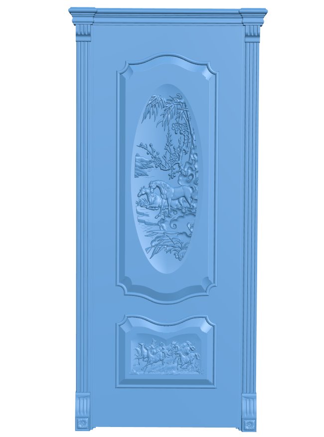 Door pattern T0008954 download free stl files 3d model for CNC wood carving