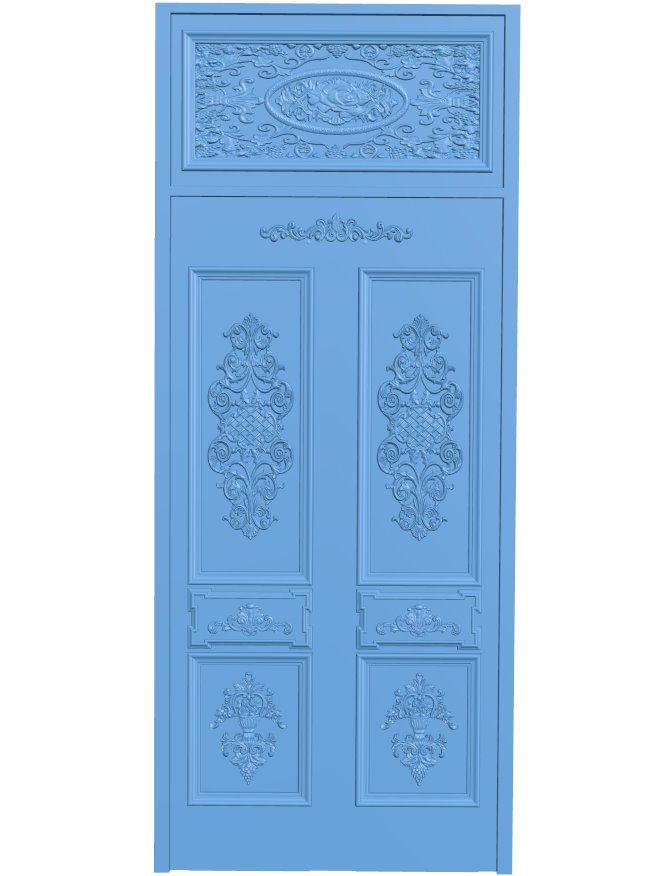 Door pattern T0008956 download free stl files 3d model for CNC wood carving