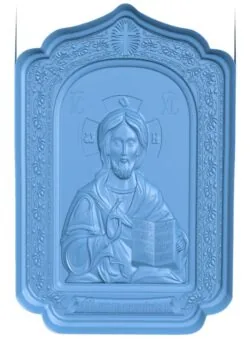 Icon of Jesus Christ T0008557 download free stl files 3d model for CNC wood carving