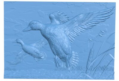 Picture of ducks T0008576 download free stl files 3d model for CNC wood carving
