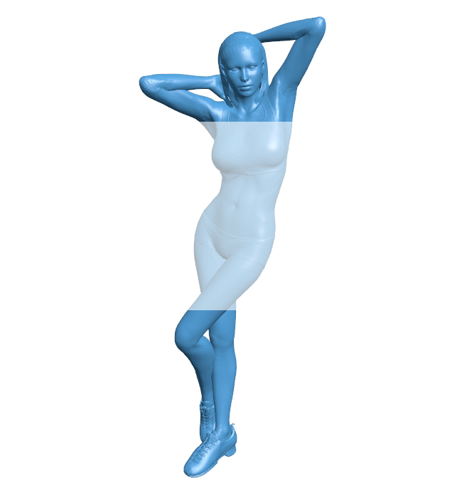 Sport girl B010775 3d model file for 3d printer