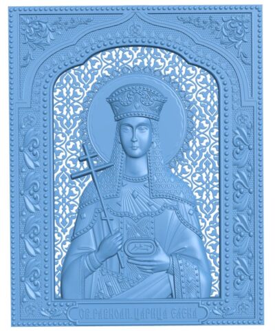 Icon of Saint Helen Equal to the Apostles T0009228 download free stl files 3d model for CNC wood carving