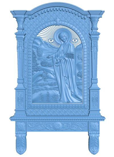 Icon of the Mother of God T0009232 download free stl files 3d model for CNC wood carving