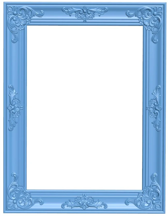 Picture frame or mirror T0009374 download free stl files 3d model for CNC wood carving