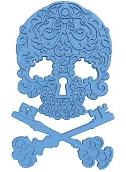 Skull pattern T0009137 download free stl files 3d model for CNC wood carving