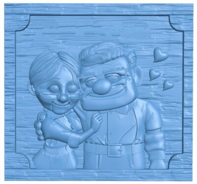 Ellie and Carl T0010035 download free stl files 3d model for CNC wood carving