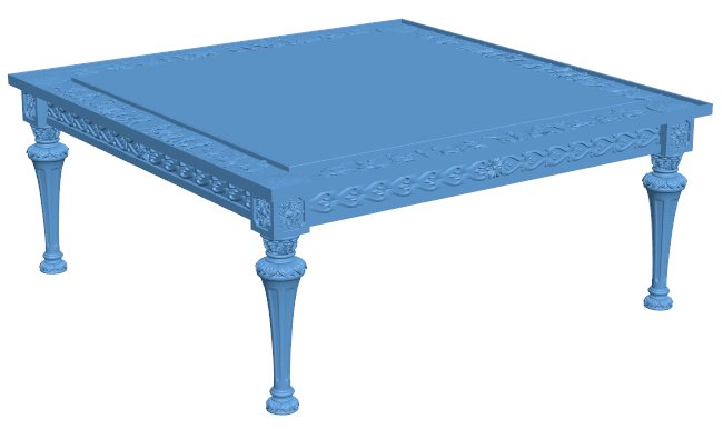 Table T0009974 download free stl files 3d model for CNC wood carving