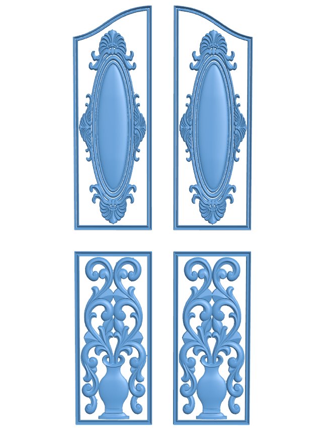 Door frame pattern T0010427 download free stl files 3d model for CNC wood carving