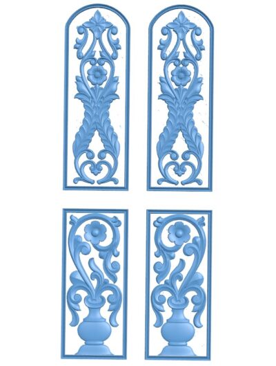 Door frame pattern T0010548 download free stl files 3d model for CNC wood carving