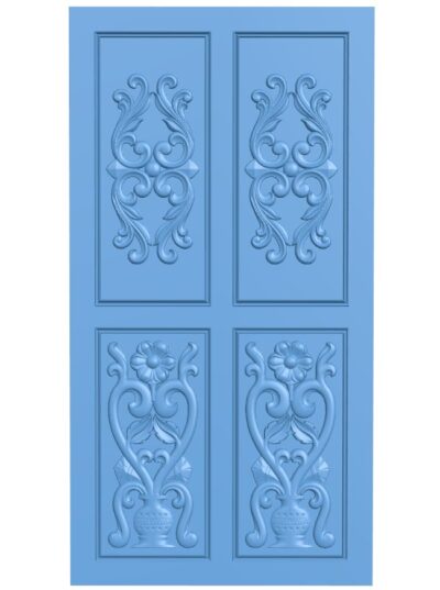 Door pattern T0010237 download free stl files 3d model for CNC wood carving