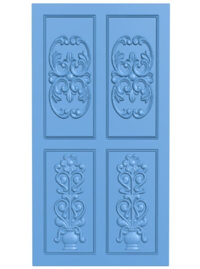 Door pattern T0010239 download free stl files 3d model for CNC wood carving