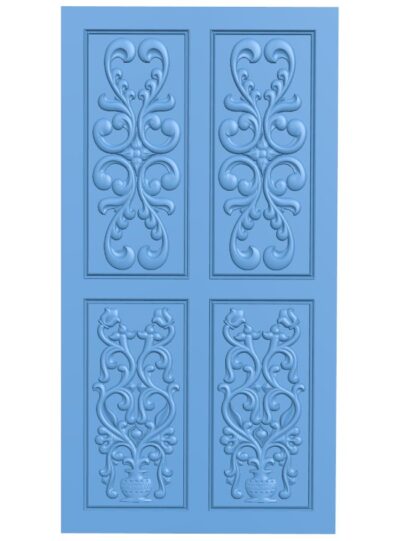 Door pattern T0010506 download free stl files 3d model for CNC wood carving