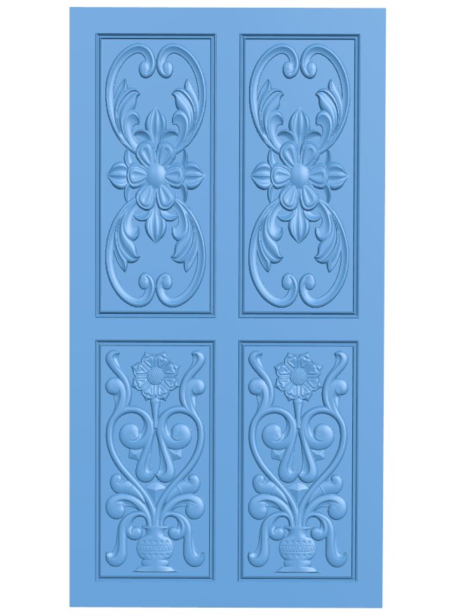 Door pattern T0010509 download free stl files 3d model for CNC wood carving