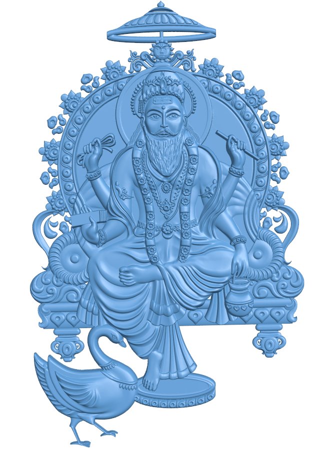 Vishwakarma Ji T0010099 download free stl files 3d model for CNC wood carving