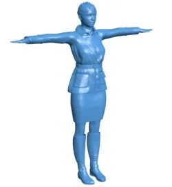 Female soldier B0011707 3d model file for 3d printer