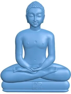 Mahaveer Buddha T0010840 download free stl files 3d model for CNC wood carving