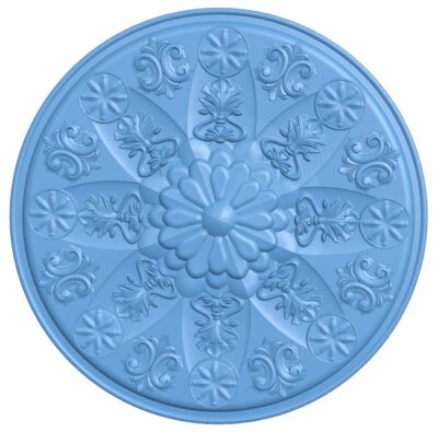 Round pattern T0011013 download free stl files 3d model for CNC wood carving