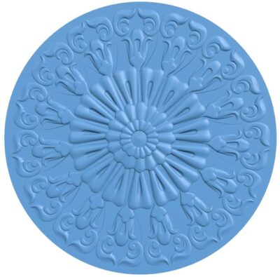 Round pattern T0011286 download free stl files 3d model for CNC wood carving