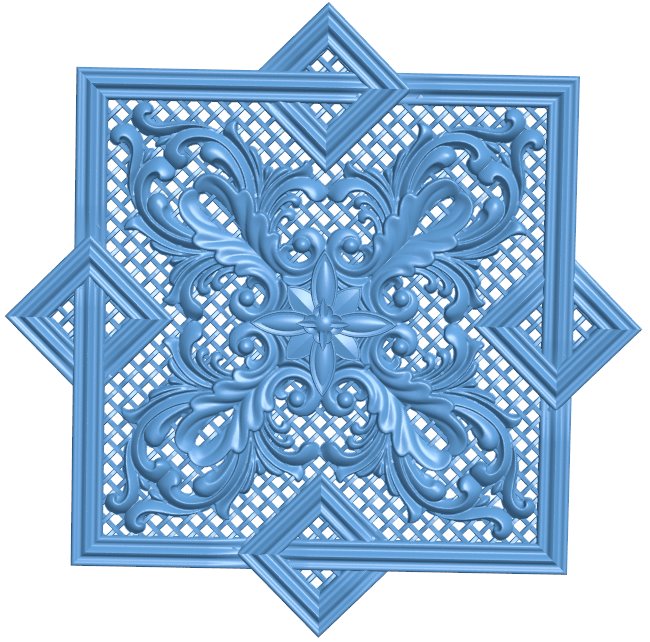 Square pattern T0011291 download free stl files 3d model for CNC wood carving