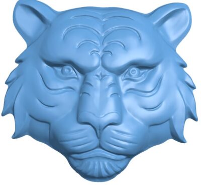 Tiger head T0011299 download free stl files 3d model for CNC wood carving