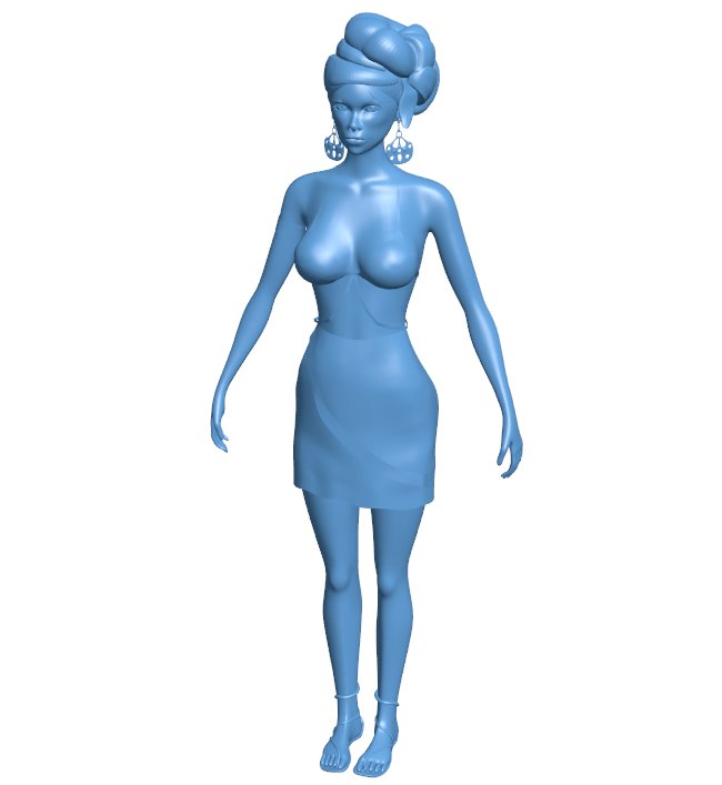 Aboriginal female B0011882 3d model file for 3d printer