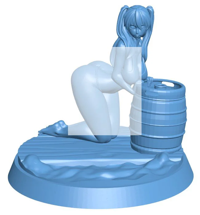 Beer marketing girl B0011995 3d model file for 3d printer