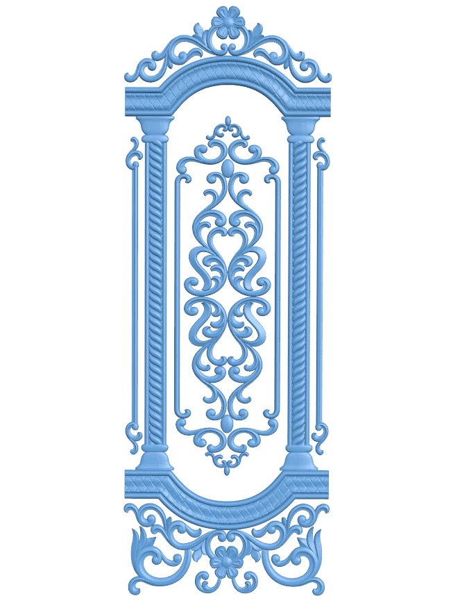 Door frame pattern T0011483 download free stl files 3d model for CNC wood carving