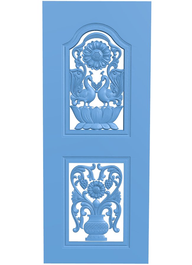 Door pattern T0011569 download free stl files 3d model for CNC wood carving