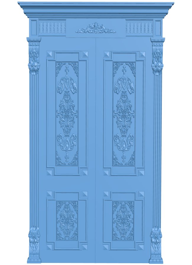 Door pattern T0011585 download free stl files 3d model for CNC wood carving