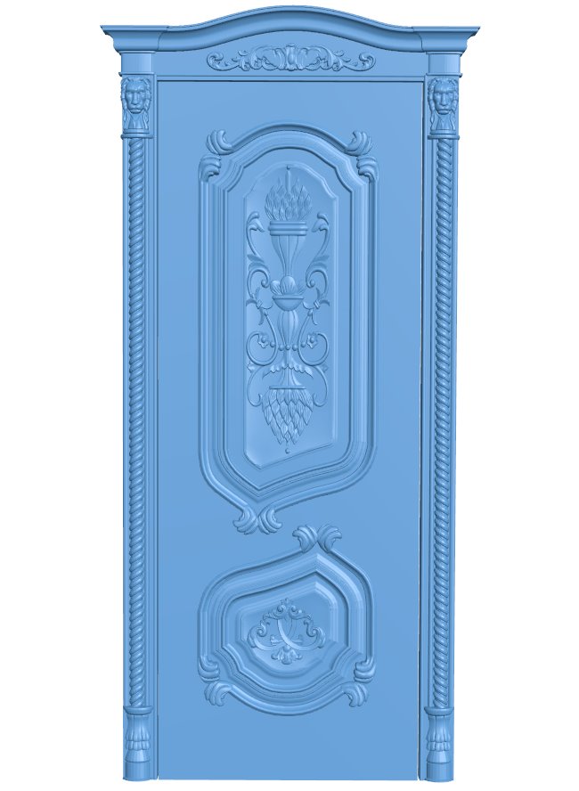 Door pattern T0011586 download free stl files 3d model for CNC wood carving