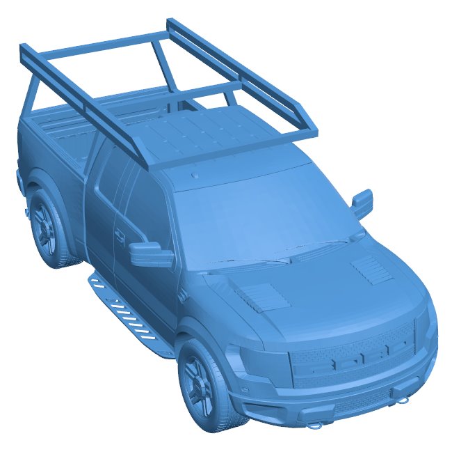 F-150 with Ladder Rack - truck B0011846 3d model file for 3d printer