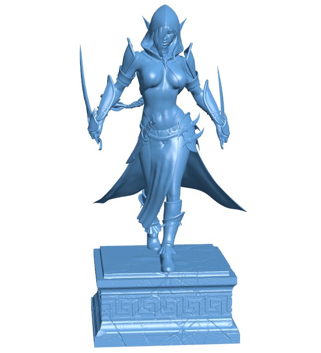 Female Assassin B0011940 3d model file for 3d printer