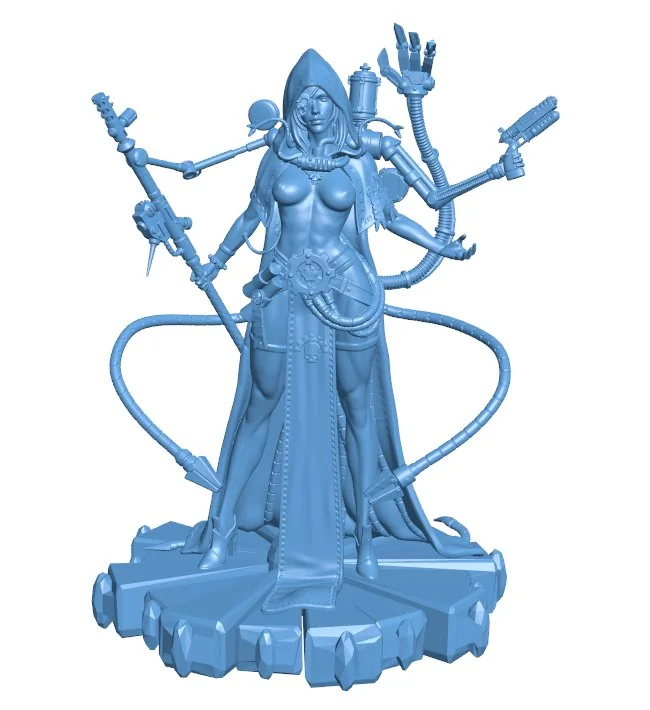 Female mechanical assassin B0012029 3d model file for 3d printer