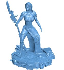Female spaceship warrior B0011998 3d model file for 3d printer